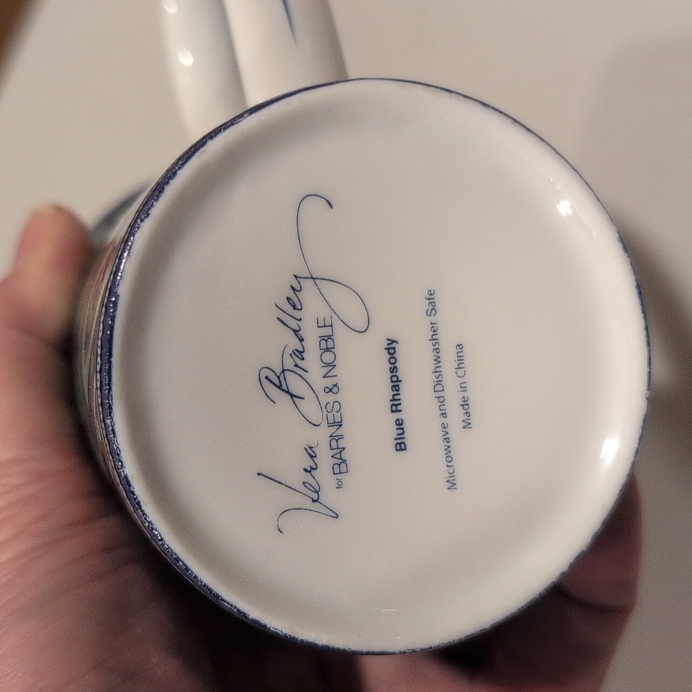 Vera Bradley "Blue Rhapsody" Pattern Mug euc - Picture 3 of 3